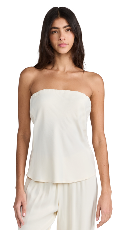 Donni Satiny Tube Top Creme S