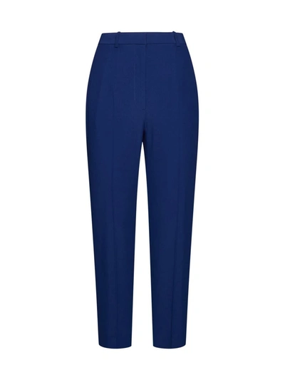 Alexander Mcqueen High Waisted Cigarette Pant In Electric