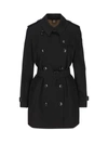 Burberry Double Breasted Belted-waist Coat In Black