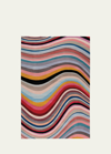 The Rug Company X Paul Smith Modern Swirl Hand-knotted Rug, 8' X 10' In Pink, Orange, Red