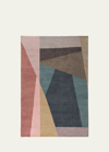 The Rug Company X Paul Smith Split Bright Hand-knotted Rug, 6' X 9' In Red, Green, Pink
