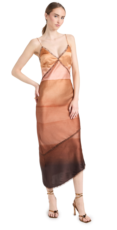 Sir Martina V Neck Slip Dress Ombre 3