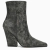 Paris Texas Jane Ankle High Heels Ankle Boots In Black Leather In Black