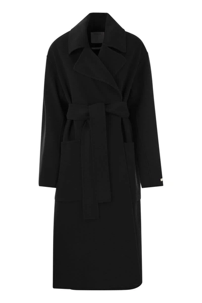 Sportmax Polka - Robe Coat In Black