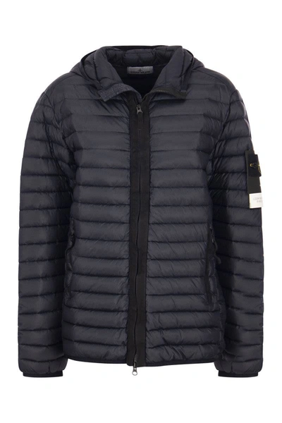 Stone Island Packable - Lightweight Down Jacket With Hood In Navy
