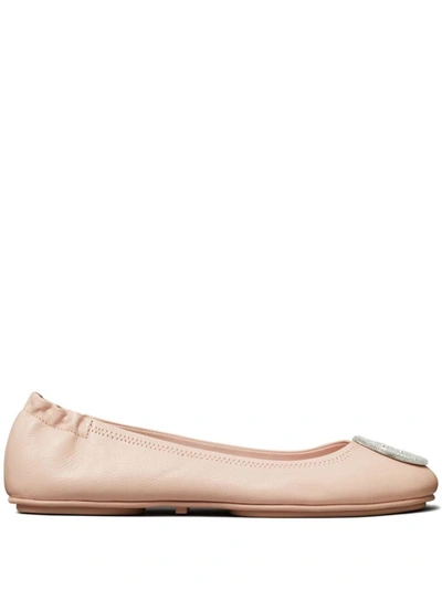 Tory Burch Minnie Travel Quilted Ballet Flats In Pink