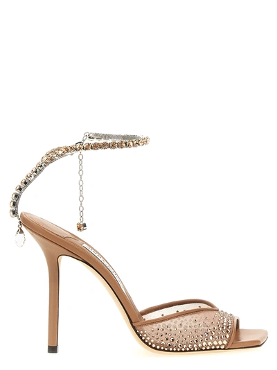 Jimmy Choo Saeda 100mm Sandals In Pink