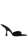 Attico Kitten Heel Open Toe Single Strap Mules In Black