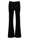 Alexander Wang Ribbed Merino Wool Bootcut Pant With Logo Nameplate In Black