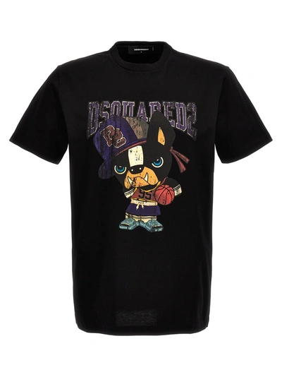 Dsquared2 Printed T-shirt In Black