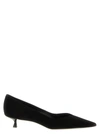 Stuart Weitzman Eva Kitten Heel Pointed Toe Pump In Black