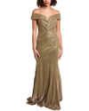 RENE RUIZ RENE RUIZ OFF-THE-SHOULDER GOWN