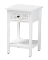 Baxton Studio Yelena Classic & Traditional 1-drawer End Table