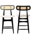 Baxton Studio Tarana Mid-century Modern 2pc Counter Stool Set