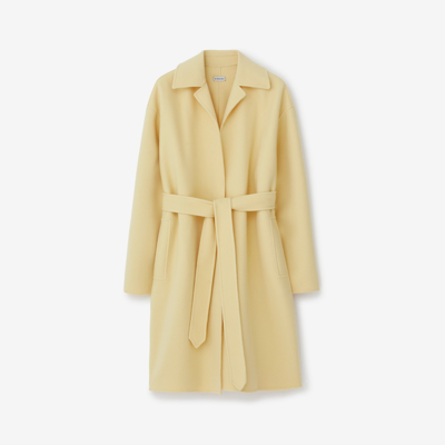 Burberry Cashmere Wrap Coat In Daffodil