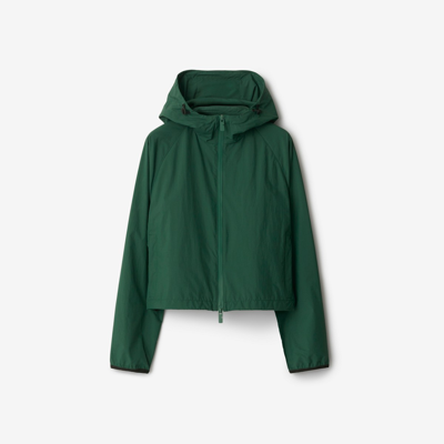 Burberry Cropped Nylon Jacket In Ivy
