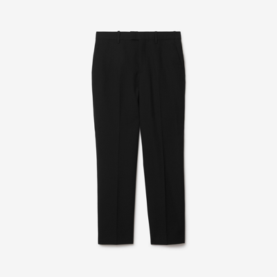 Burberry Wool Tailored Trousers In Black