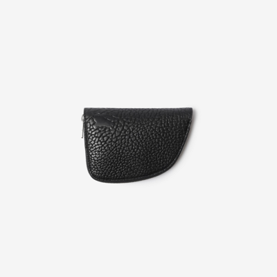 Burberry Medium Shield Zip Wallet In Black