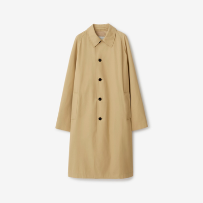 Burberry Single-breasted Wool Coat In Flax