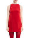 Theory Admiral Crepe Womens Sleeveless Loose Shift Dress In Pink
