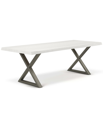 Urbia Brooks 79in X Base Dining Table In White