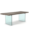 Urbia Brooks 79in Glass Base Dining Table In Grey