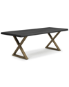 Urbia Brooks 116in X Base Dining Table In Black