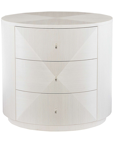 Bernhardt Axiom Round Chairside Table In White