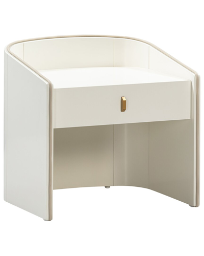 Tov Furniture Collins Lacquer Nightstand In Cream