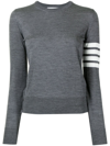 THOM BROWNE RELAXED FIT PULLOVER WITH 4 BAR IN FINE MERINO WOOL,FKA280A.Y1014 094