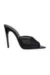 Saint Laurent Crystal-embellished 120mm Leather Mules