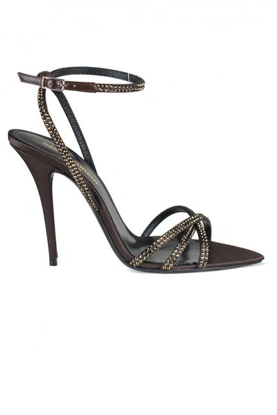 Saint Laurent Ava Sandals In Brown