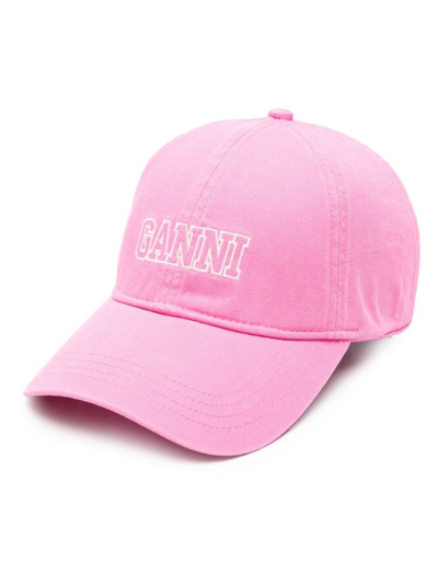 GANNI GANNI LOGO BASEBALL CAP