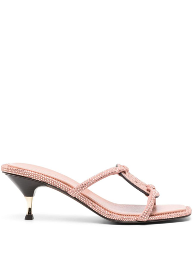 Tory Burch Miller Embellished Sandals In Lilac