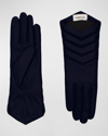Agnelle Apoline Leather Gloves In Baltique