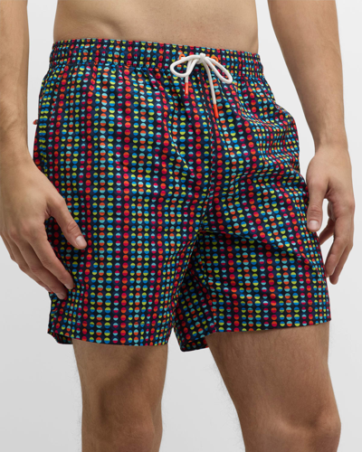 Swims Men's Punto Geometric-print Swim Shorts In Navy Multi