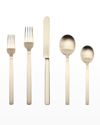 Mepra Stile Ice Oro Nero 5-piece Flatware Set