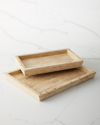 PIGEON & POODLE BOWEN NESTED TRAYS, NATURAL