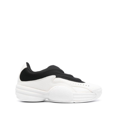 Alexander Wang Aw Hoop Pebble Leather Sneaker In Optic White