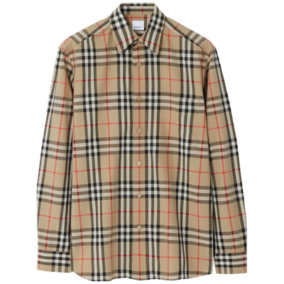 Burberry Shirts In Neutrals/black