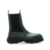 Burberry Round-toe Leather Boots In Green
