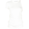 Christopher Esber Womens White One-shoulder Cut-out Stretch-woven Top In White