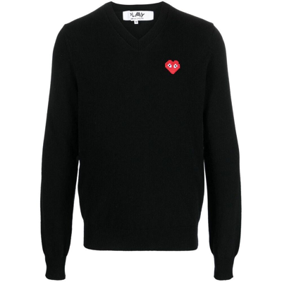 Comme Des Garçons Play Man Sweater In Black