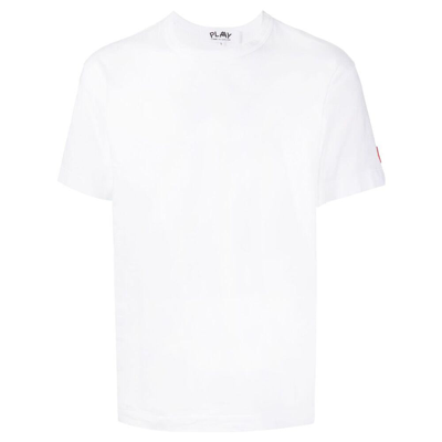 Comme Des Garçons Play Jersey T-shirt In White