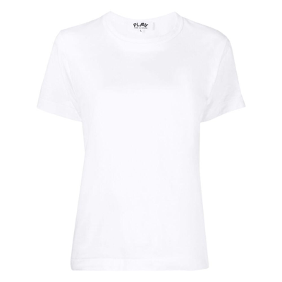 Comme Des Garçons Play T-shirt Logo Manica In White
