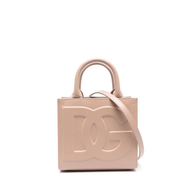 Dolce & Gabbana Dg Daily Leather Tote Bag In Neutrals