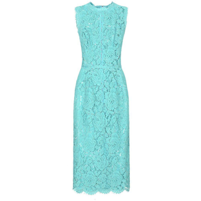 Dolce & Gabbana Branded Laces Dress In Blue