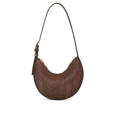 Etro Essential Hobo 小号单肩包 In Brown