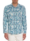 Robert Graham Flipside Long Sleeve Button Down Shirt Big In White