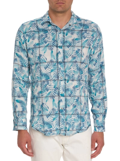 Robert Graham Flipside Long Sleeve Button Down Shirt Big In White